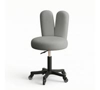 Qianly Tabouret à roulettes avec Dossier Ergonomique Tabouret Travail avec Dossier Robuste Siège pour Coiffeuse, Bureau, Gris