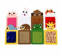 Qianly Tapis Dapprentissage Sensoriel Enfant en Feutre Motif Animal en Relief pour Cognitive Développement du Toucher Utilisable à la en Crèche.