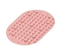 Qianly Tapis de Massage Des Pieds avec Acupression, Coussin de Massage Musculaire, Tapis Portable Ergonomique En Silicone Antidérapant Adapté Aux Pieds, Rose