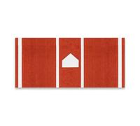 Qianly Tapis d'Entraînement Baseball de Frappe de Lancer Mat de Gazon Artificiel avec Repères et Plaque Pliable Enroulable pour Rangement, Rouge, 116 300cm
