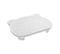Qianly Tapis pour Chat avec Rampe, réutilisable et Lavable, piège à litière, Blanc