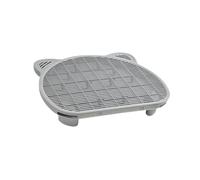 Qianly Tapis pour Chat avec Rampe, réutilisable et Lavable, piège à litière, Gris