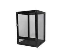 Qianly Terrarium Grillagé en Aluminium Démontable Cage Grillagée en Aluminium Robuste pour Intérieur, Noir, Porte en Acrylique, 32 32 46CM