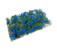 Qianly Touffe D'herbe et de Fleurs Artificielles, pour Socles Miniatures, Maquettes de Bâtiments et D'architecture, Bleu