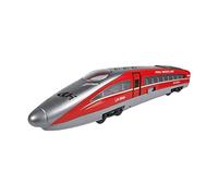 Qianly Train à Grande Miniature En Métal Moulé sous Pression, Jouet de Simulé avec Ouvrantes et Fonctions Lumineuses et Sonores, Idéal, Rouge