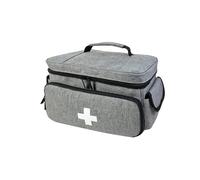 Qianly Trousse de Premiers Secours Vide, étui de Rangement pour Les Urgences, Portable, En Polyester Imperméable avec Plusieurs Compartiments, Convient à Un
