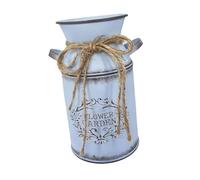 Qianly Vase Rustique Shabby Chic, Pichet à Lait avec Anse, Campagnard Français, Idéal pour Terrasse, Maison Ou Mariage, A