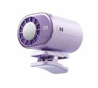 Qianly Ventilateur USB à Pince Fixation Polyvalente Mini Ventilateur Clip Portable Refroidissement Semi-Conducteur pour Extérieur, Violet Givré, Y32