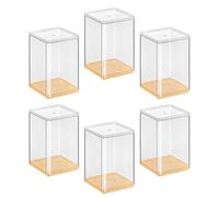 Qianly Vitrine de Présentation Présentoir Transparent pour Figurines Miniatures Étagère de Rangement Adaptée Au Salon Chambre Bibliothèque Bureau Décorat, Jaune