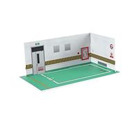 Qianly Vitrine d'Exposition Miniature Garage Parking Voiture Support Modèle Véhicule Jouet Maquette en PVC Réaliste Adaptée Collection Décoration Maison