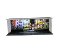 Qianly Vitrine LED à L'échelle 1:64 Représentant Un Parking Miniature, Idéale pour Le Rangement de Modèles Réduits de Voitures. Coffret de Rangement pour, Rue