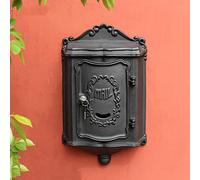 QIANMEI Boite aux Lettres normalisée Boîte aux Lettres rétro Villa Garden Boîte aux Lettres Murale verrouillable étanche et antirouille de Grande capacité Peut être utilisée for empêcher