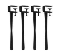 QIANMEI Pieds De Table À Fixation Réglable, Pieds De Meuble Robustes en Métal en Forme De F, Pieds De Banc en Fer À Monter Soi-même for Table De Bureau, Conception sans(Schwarz,71cm(28in))