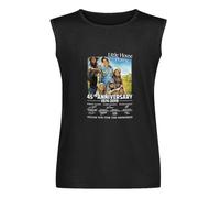 Qianqianzhi Little House on The Prairie 45Th Anniversary Memories TV Show Gift Black Sleeveless T-Shirt Black M