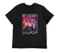 Qianqianzhi Men's Boygenius 90S Design Merch The Record Band Label Blank Boys Quick Drying Shirt Mens Workoublack T-Shirts Black XXL