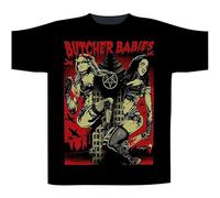 Qianqianzhi Men's Butcher Babies 'Tower of Power' Short Sleeve T Shirt T-Shirts Black XL