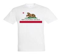 Qianqianzhi Men's Cool Mens New California Republic PTV Kanye Bear T-Shirts White S