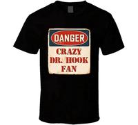 Qianqianzhi Men's Crazy Dr. Hook Fan Music Artist Vintage Sign T Shirt T-Shirts Black S