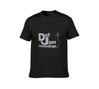 Qianqianzhi Men's Def Jam Recordings Music T-Shirts Black XL