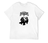 Qianqianzhi Men's Immortal Battles in The North Shirt Black Metal T-Shirts White L
