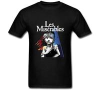 Qianqianzhi Men's Les Miserables Broadway Opera Short Sleeve T-Shirts Black XL