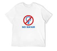 Qianqianzhi Men's Married with Children No Ma'am T-Shirts White S