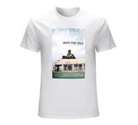 Qianqianzhi Men's Movie Poster Into The Wild Printed Mens Cool Tops Short Sleeve Novelty Casual Style Male T-Shirts White L