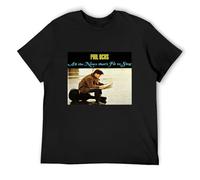 Qianqianzhi Men's Phil Ochs All The News Thats Fit to Sing Vinyl Cover T-Shirts Black 3XL