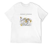 Qianqianzhi Men's Torches Foster The People T-Shirts White 3XL