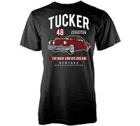 Qianqianzhi Men's Tucker 48 The Man and His Dream York Custom Car Adult T-Shirts Black XL