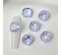QIANQJL K9 Pierres précieuses carrées en verre pour ongles avec dessous pointu pour nail art et strass pour décoration des ongles