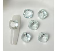QIANQJL K9 Pierres précieuses carrées en verre pour ongles avec dessous pointu pour nail art et strass pour décoration des ongles