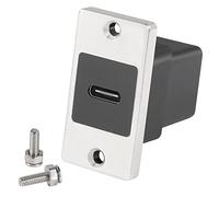 QIANRENON 10Gbps USB C Rectangulaire Panneau Adaptateur USB C 3.1 Femelle à Femelle Panneau Montage Connecteur USB C Montage Prise Données Module 5V/2.1A Charge, Montage sur Panneaux, Bureaux, Murs