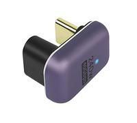 QIANRENON 240 W 40 Gbps U forme USB C Adaptateur USB 4.0 Type C mâle vers femelle 180 degré angle Connecteurs,indicateur LED Soutien 8K@60Hz audio et vidéo,pour smartphone ordinateur portable tablette