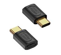 QIANRENON 240W USB C 4.0 mâle à Femelle Adaptateur 40Gbps USB4.0 Type C Fiche à Prise Extension Connecteur PD240W/50V Chargement, pour Audio/vidéo 8K@60Hz,Tablette Ordinateur Portable Steam Deck,2Pcs