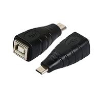 QIANRENON 2Pcs Micro USB à USB B imprimante Adaptateur Micro USB mâle à USB B femelle Convertisseur, Pour imprimante Scanner Télécopieur Appareil photo Téléphone portable