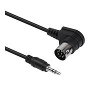 QIANRENON 3.5mm à 8Pin DIN 90°Angle Câble Adaptateur TRS 1/8 stéréo mâle à 8Pin DIN stéréo convertisseur cable 8 Pin Din MIDI Câble, pour musique électronique Instrument sonorisation, 1,8m/5.9 ft