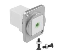 QIANRENON 3.5mm Panel Mount stéréo Adaptateur TRS 1/8 Femelle à Femelle Audio Connecteur 3.5mm Femelle couplage Module, XLR Panneau/D Panneau Montage, pour câbles stéréo Haut-parleurs Casque