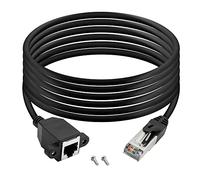 QIANRENON 3m RJ50 Extension Câble RJ50 10P10C mâle vers Femelle Réseau Câbles RJ50 Panneau Montage Prise Cable Cat 5E 26 AWG, pour Radio scannage Laser équipement Industriel, 9.8ft