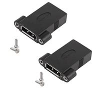 QIANRENON 8K DP1.4 Coupleur DisplayPort femelle vers femelle pour montage fixe sur tableau de bord ou panneau d'équipement, 2 pièces (vis incluses)