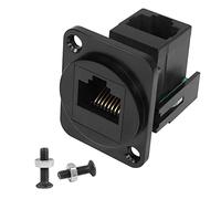QIANRENON 90° Angle RJ45 Panneau Montage Adaptateur CAT5E/CAT5 RJ45 8P8C Femelle à Femelle Droit Angle Connecteur Prise Module, XLR Panneau/XLR Panneau Montage pour étendu RJ45 LAN Réseau Port