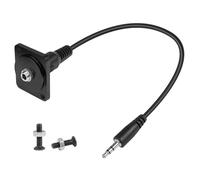 QIANRENON Adaptateur audio TRS 3,5 mm - TRS mâle vers femelle - Câble court de montage TRS 1/8 - Prise de casque stéréo - Pour extension de port audio 3,5 mm - 20 cm