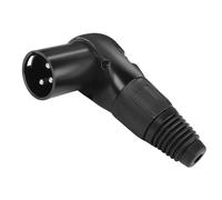 QIANRENON Adaptateur audio XLR à angle réglable à 90° - 3 broches - Fiche XLR à angle droit - Connexion microphone - 5 positions - Multi-angle réglable - Pour bricolage / réparation / câblage XLR dans