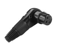 QIANRENON Adaptateur de microphone XLR réglable à 90 °, adaptateur de soudure, 3 broches, prise XLR à angle droit, connecteur de soudage 5 positions, multi-angle réglable, XLR, pour