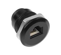 QIANRENON Adaptateur de prise téléphonique RJ12 filetée CAT3 RJ12 6P6C femelle vers femelle pour modem téléphonique de communication vocale