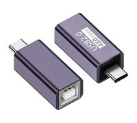 QIANRENON Adaptateur d'imprimante USB C mâle vers USB B Femelle Prise de Type C vers Prise MIDI Connecteur Musical électronique 480 Mbps 20 W 9 V2 A Charge, boîtier Al, pour téléphone Portable, impri