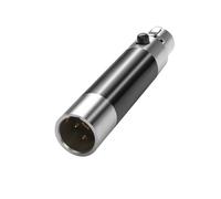 QIANRENON Adaptateur Mini XLR mâle 3 broches vers femelle 3 broches Plaqué or pour microphone sans fil DJ