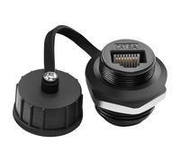 QIANRENON Adaptateur Réseau Cat6a RJ45 Étanche - RJ45 8P8C Femelle Vers Femelle - Montage Panneau - Connecteur Étanche - Prise Courant Blindée - Pour Ethernet Extérieur