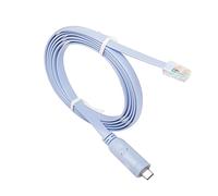 QIANRENON Câble console Cisco Type-C vers RJ45 - Câble de débogage série avec puce FTDI - Câble adaptateur USB-C vers RJ45 - Compatible avec les routeurs, commutateurs, pare-feu, 1,8 m