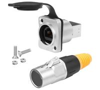 QIANRENON Câble réseau CAT6 RJ45 étanche pour l'extérieur - Connecteur réseau RJ45 8P8C - Adaptateur de montage femelle + câble Ethernet RJ45 - Manchon de verrouillage étanche IP65 - Blindage - Pour